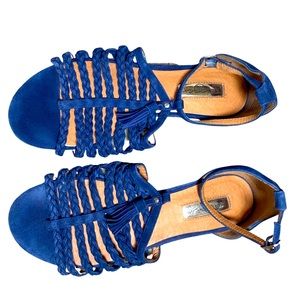 Halogen Braided Strappy Sandals Royal Blue Sz 6.5